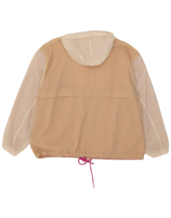 Giacca antipioggia oversize con cappuccio da donna Nike UK 10 Small Beige Colourblock