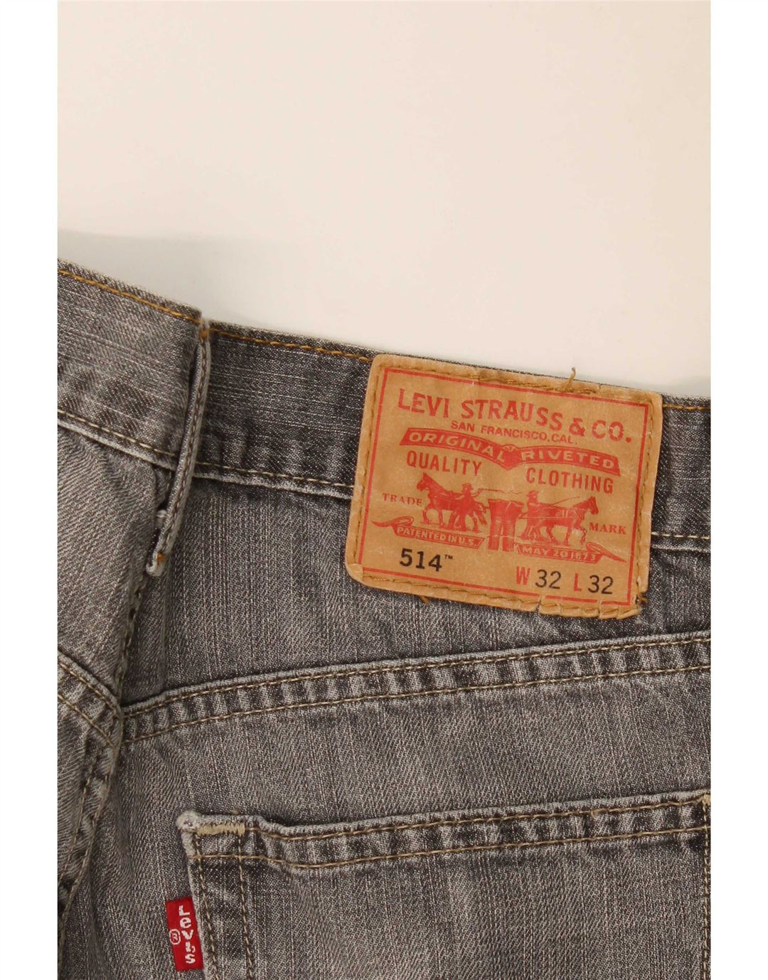 Levi's Donna 514 Jeans dritti W32 L32 Cotone grigio