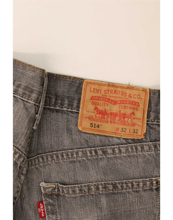 Levi's Donna 514 Jeans dritti W32 L32 Cotone grigio