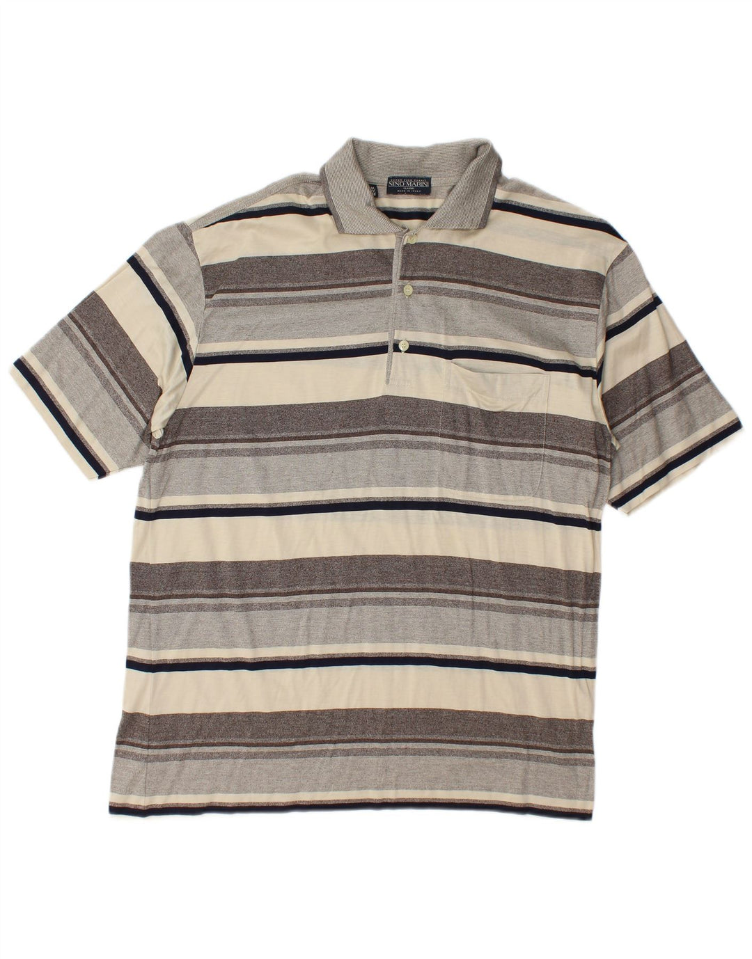 Polo Uomo Nino Marini IT 48 Grigio Medio a Righe
