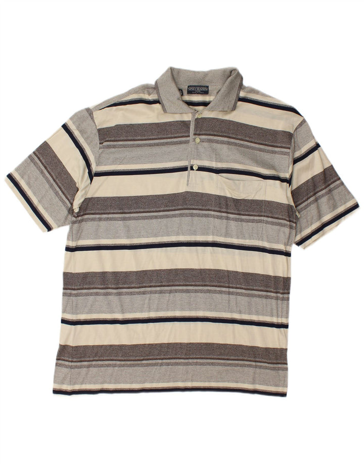Polo Uomo Nino Marini IT 48 Grigio Medio a Righe