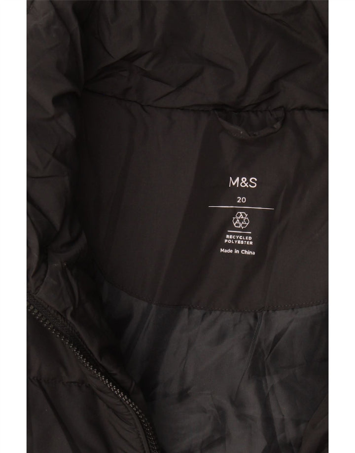 Giacca imbottita da donna Marks & Spencer UK 20 2XL poliestere nero