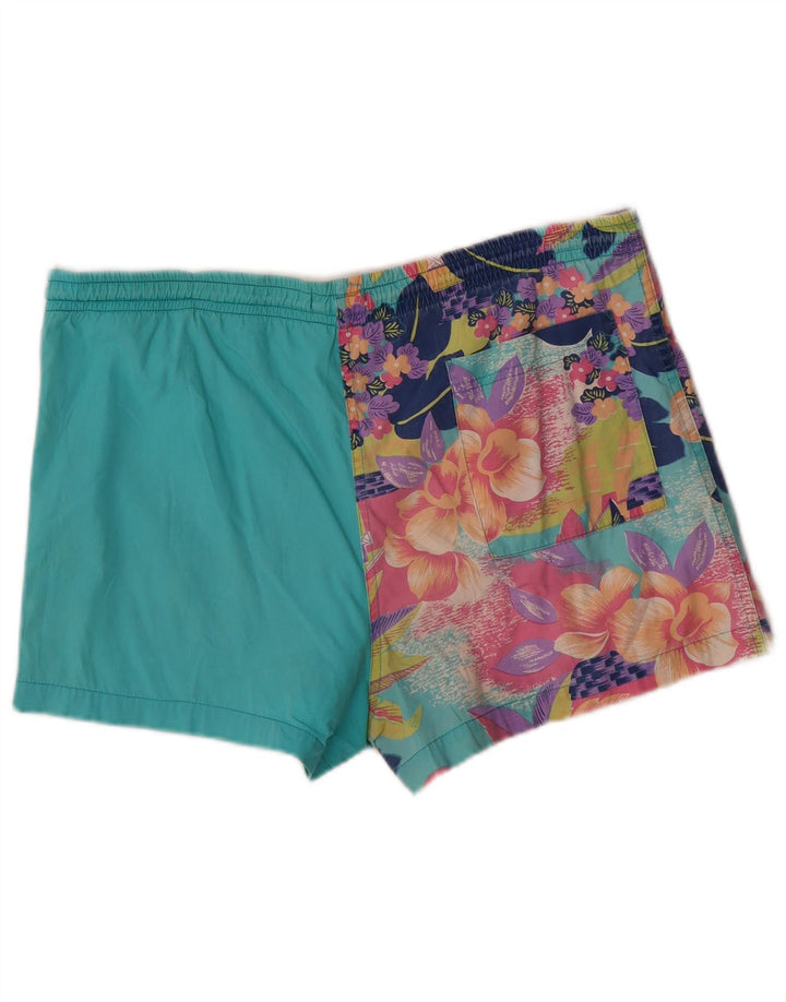 Pantaloncini da bagno da uomo Benetton Turchese medio floreale