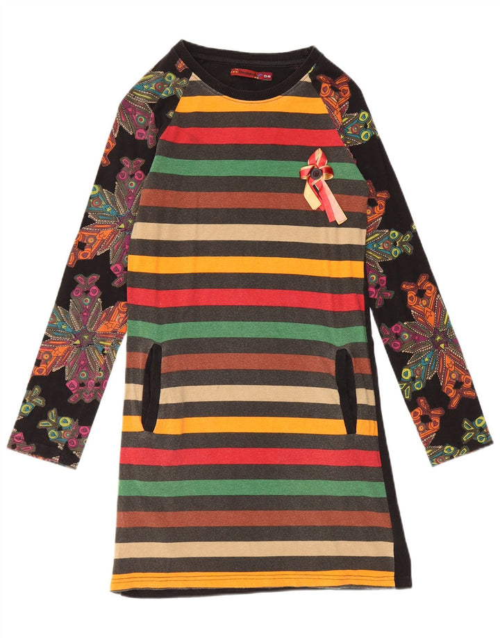 DESIGUAL Girls A-Line Dress 13-14 Years Multicoloured Patchwork Colourful