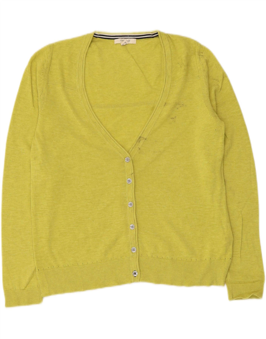 Maglione cardigan da donna White Stuff UK 10 Piccolo cotone verde