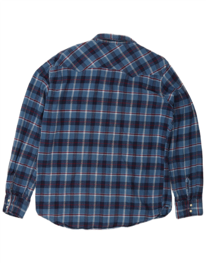 Camicia in flanella da uomo Levi's a quadri blu grandi