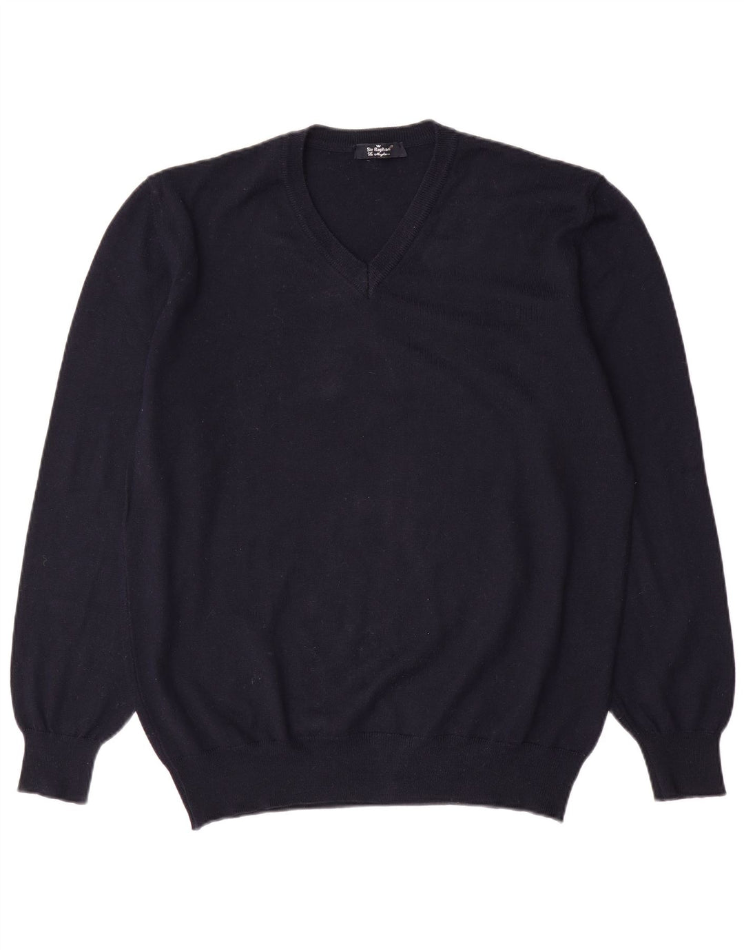 SIR RAPHAEL Maglione da uomo con scollo a V 2XL Acrilico blu navy