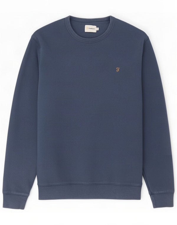 Farah Mens Sweatshirt Jumper XL Blue Cotton