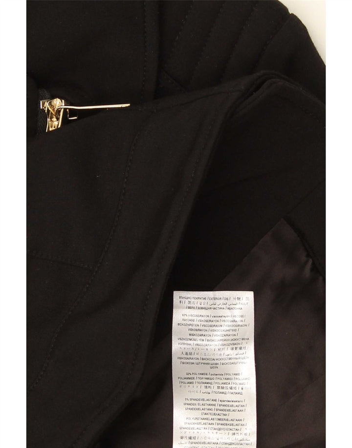 Giacca blazer da donna con zip intera corta Guess UK 8 piccola viscosa nera