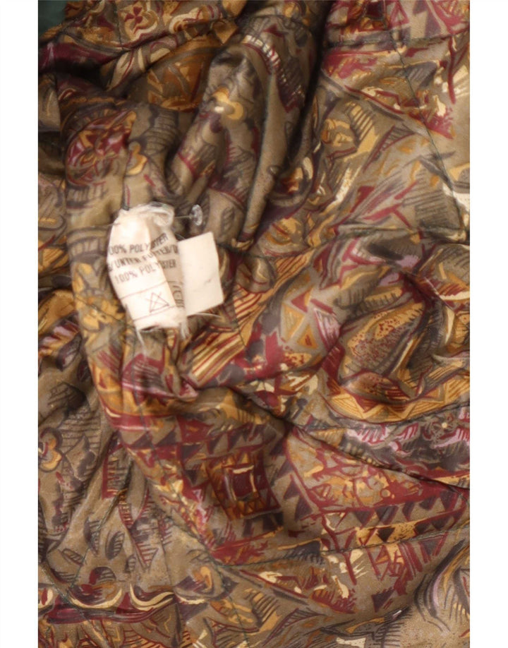 Giacca parka oversize con cappuccio da donna vintage UK 16 grande poliestere verde