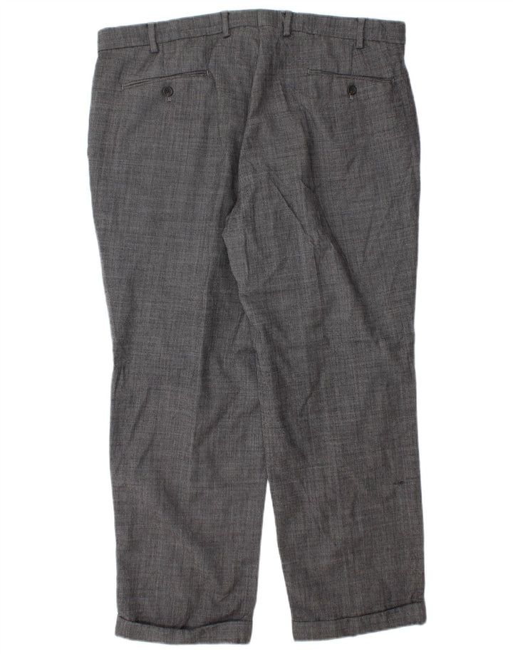 Pantaloni da abito con pegging da uomo CHAPS W38 L29 in lana grigia