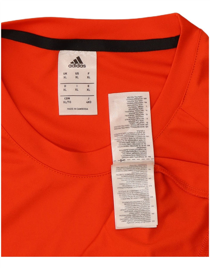 Tuta da ginnastica Adidas Climalite da uomo XL XL arancione in poliestere color block