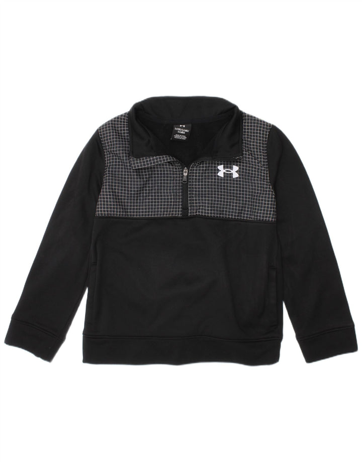Maglietta Under Armour da ragazzo con grafica pullover 5-6 anni in poliestere nero