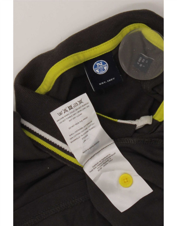 Polo da uomo North Sails in cotone grigio medio