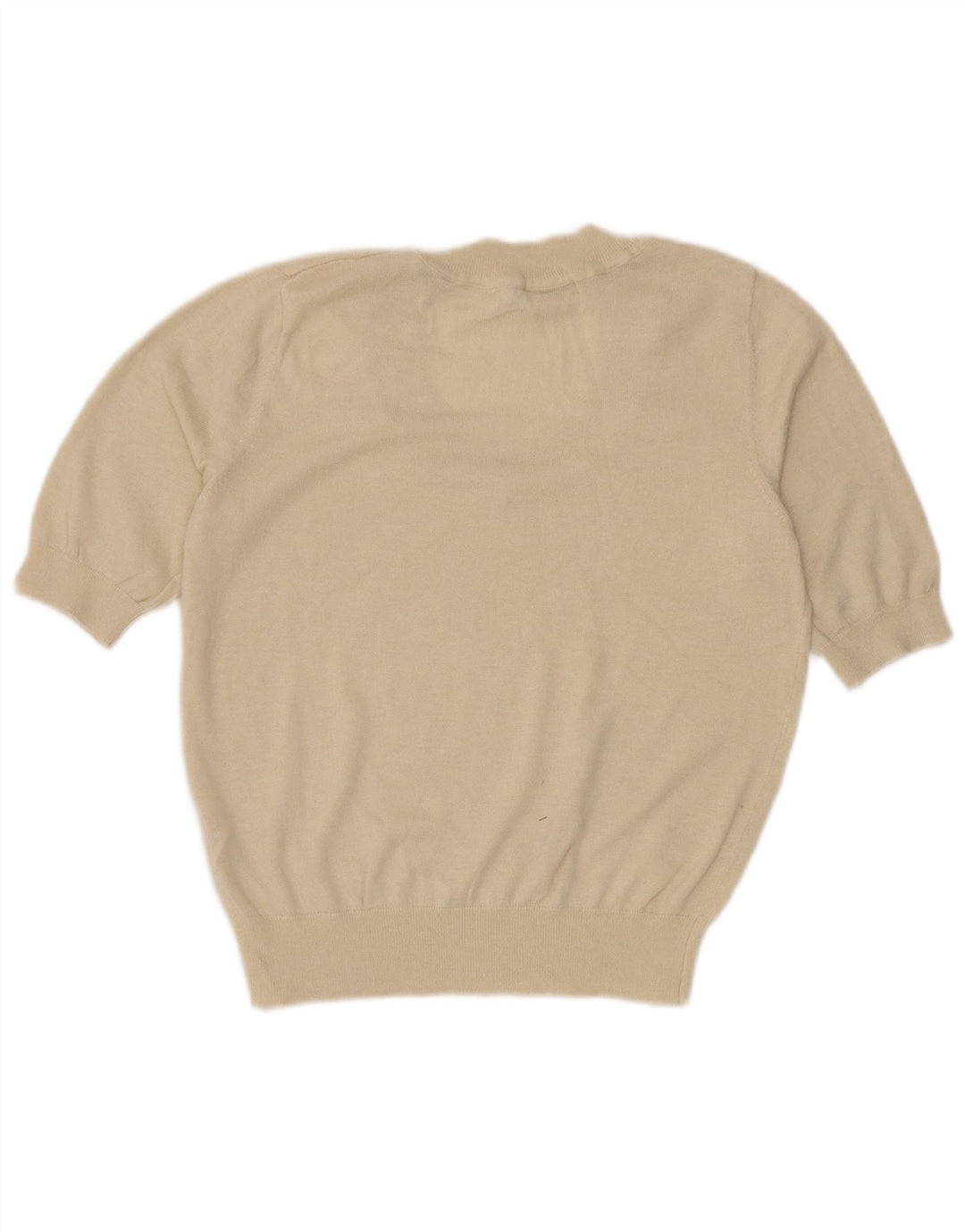 Top Zara da donna a maniche corte in camicetta UK 12 nylon bianco sporco medio