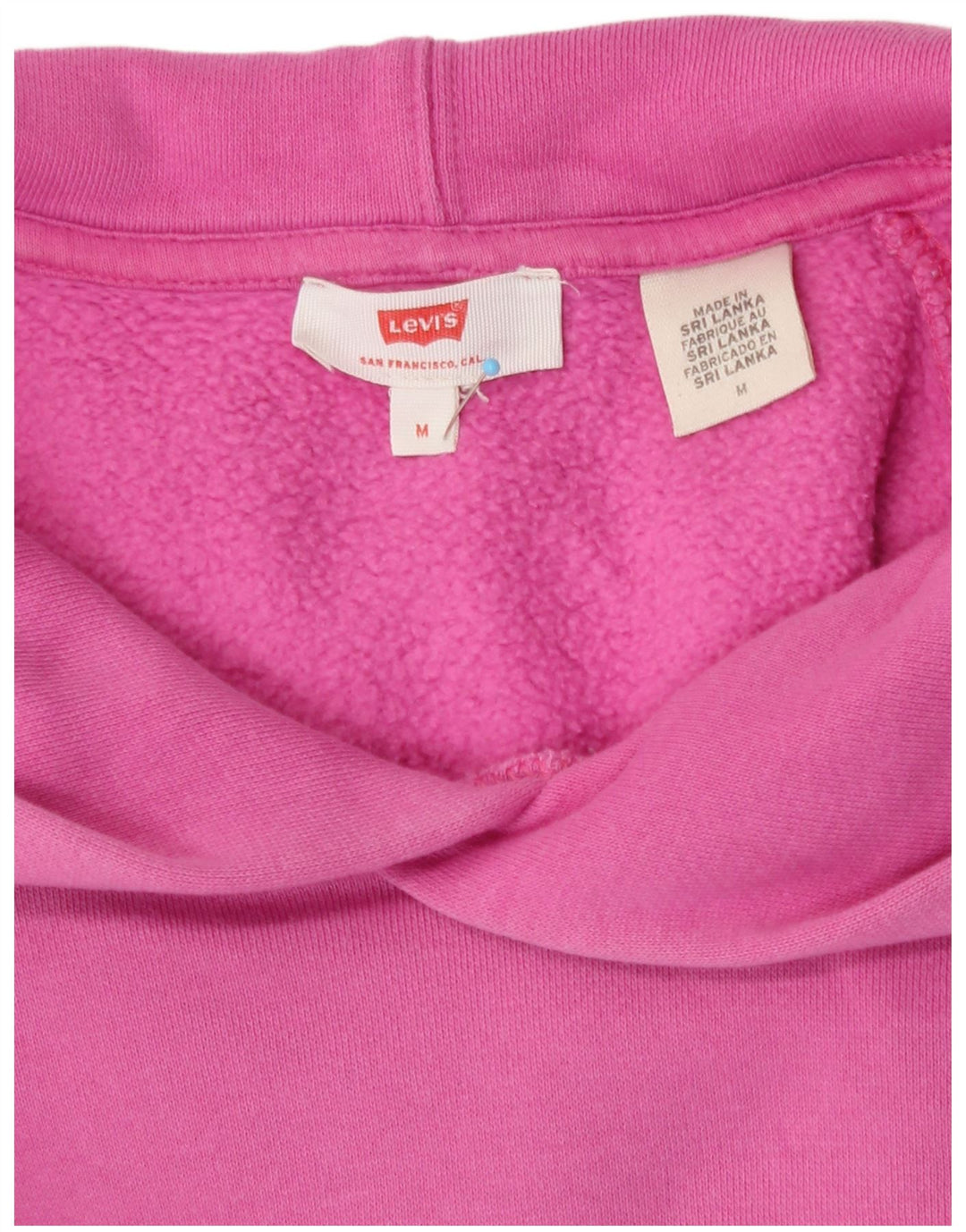 Maglione con cappuccio oversize grafico da donna Levi's UK 14 Rosa medio