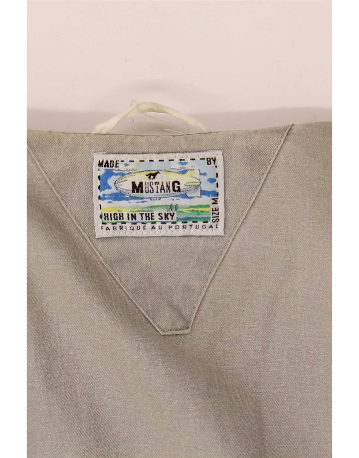 Mustang Mens Denim Jacket UK 38 Medium Grey