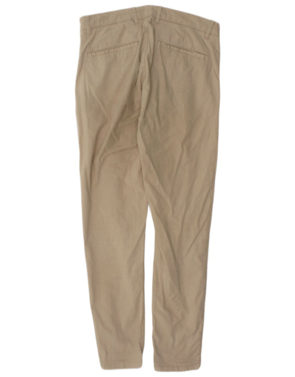 Zara Mens Slim Chino Trousers EU 42 Large W32 L30 Beige