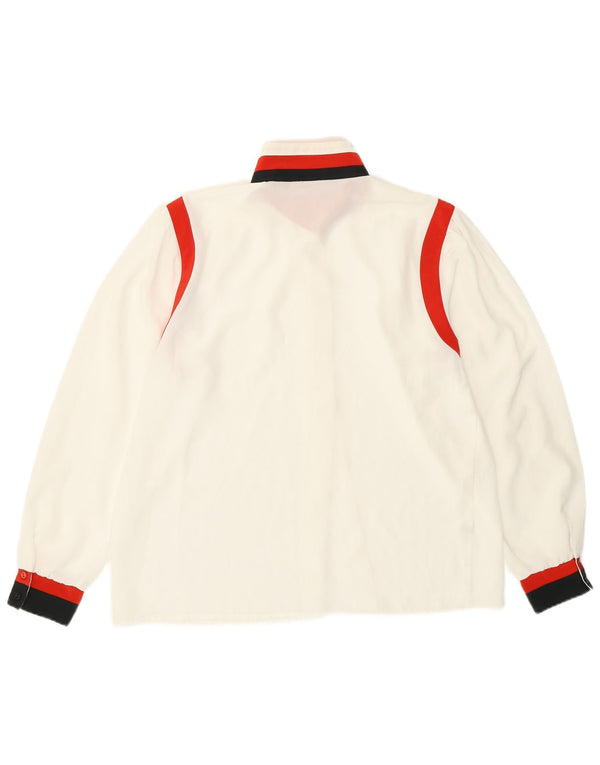 Camicetta da donna Mona UK 14 Large Poliestere color block bianco