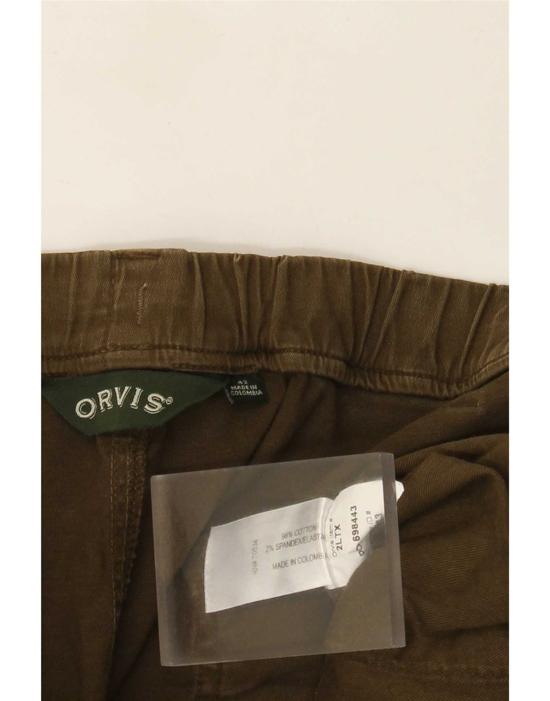 Pantaloncini cargo da uomo Orvis W42 2XL cotone kaki