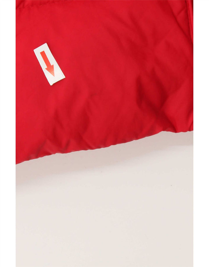 Giacca imbottita con cappuccio da donna Tommy Hilfiger UK 14 cotone rosso medio