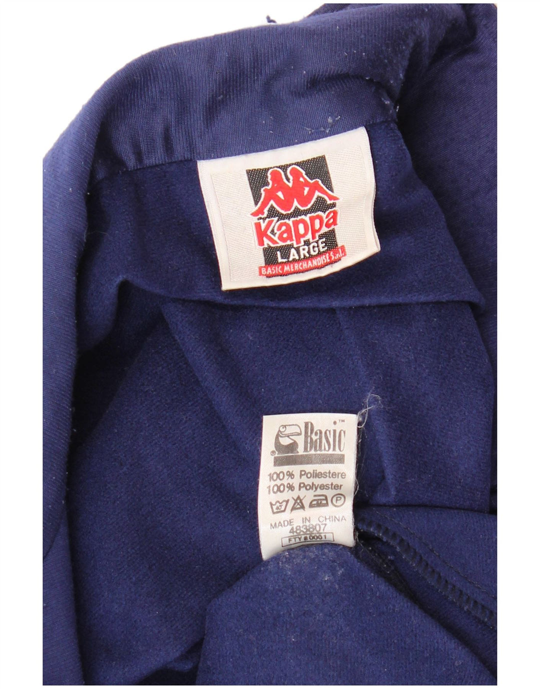 Giacca da tuta grafica da uomo KAPPA grande color block blu navy