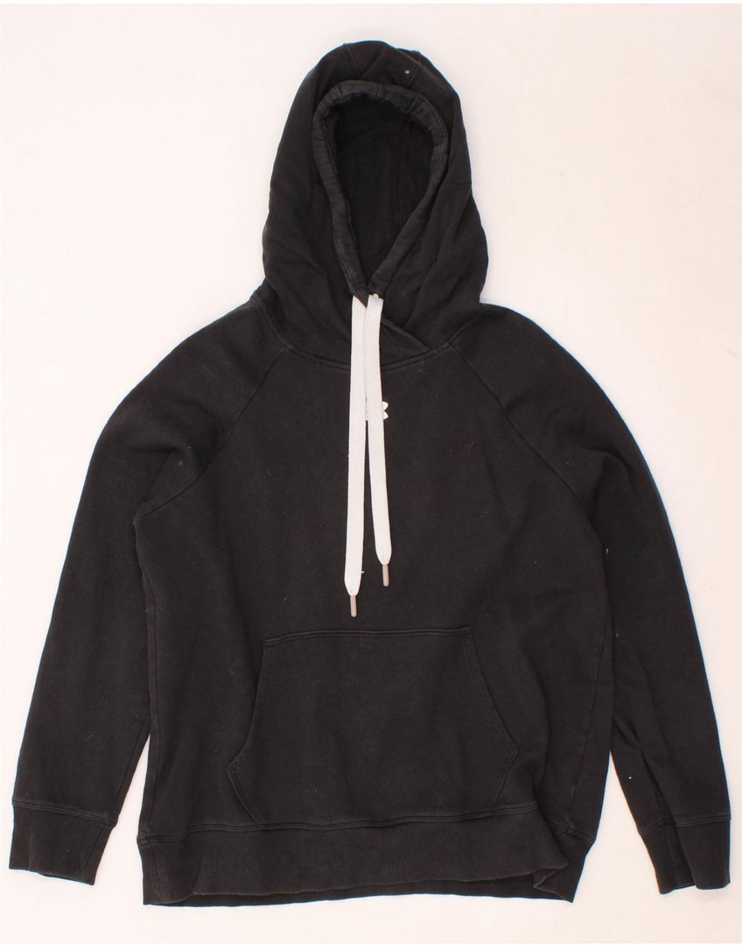 UNDER ARMOUR Womens Hoodie Jumper UK 14 Medium Black Cotton Vintage Under Armour and Second-Hand Under Armour from Messina Hembry 