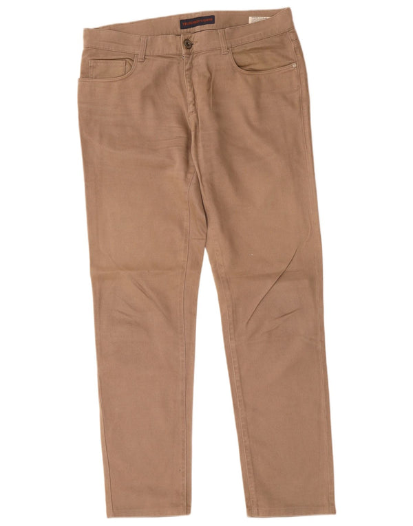 Pantaloni Casual Slim Uomo Trussardi W35 L31 Beige