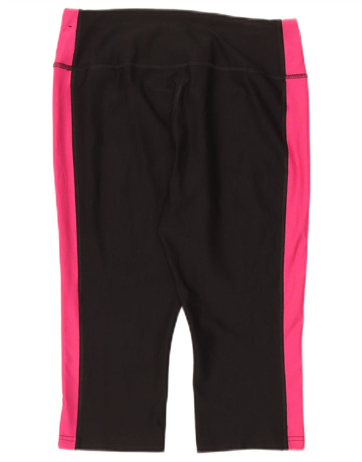 Leggings Nike Dri Fit Capri da donna UK 14 poliestere color block medio nero