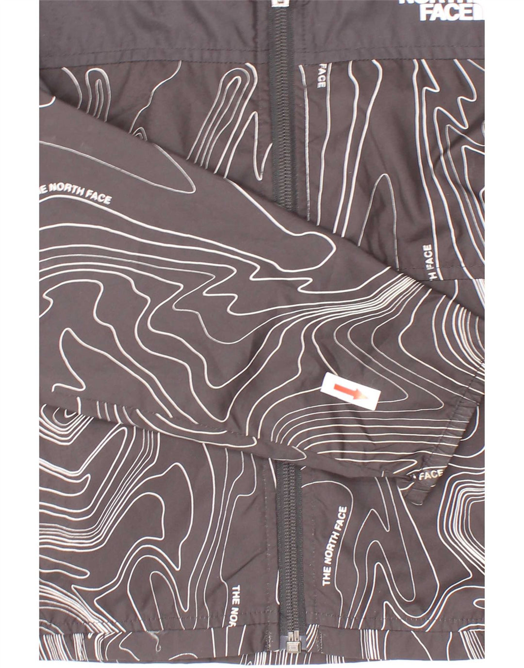Giacca antipioggia con cappuccio grafica per ragazzi The North Face 7-8 anni piccola nera