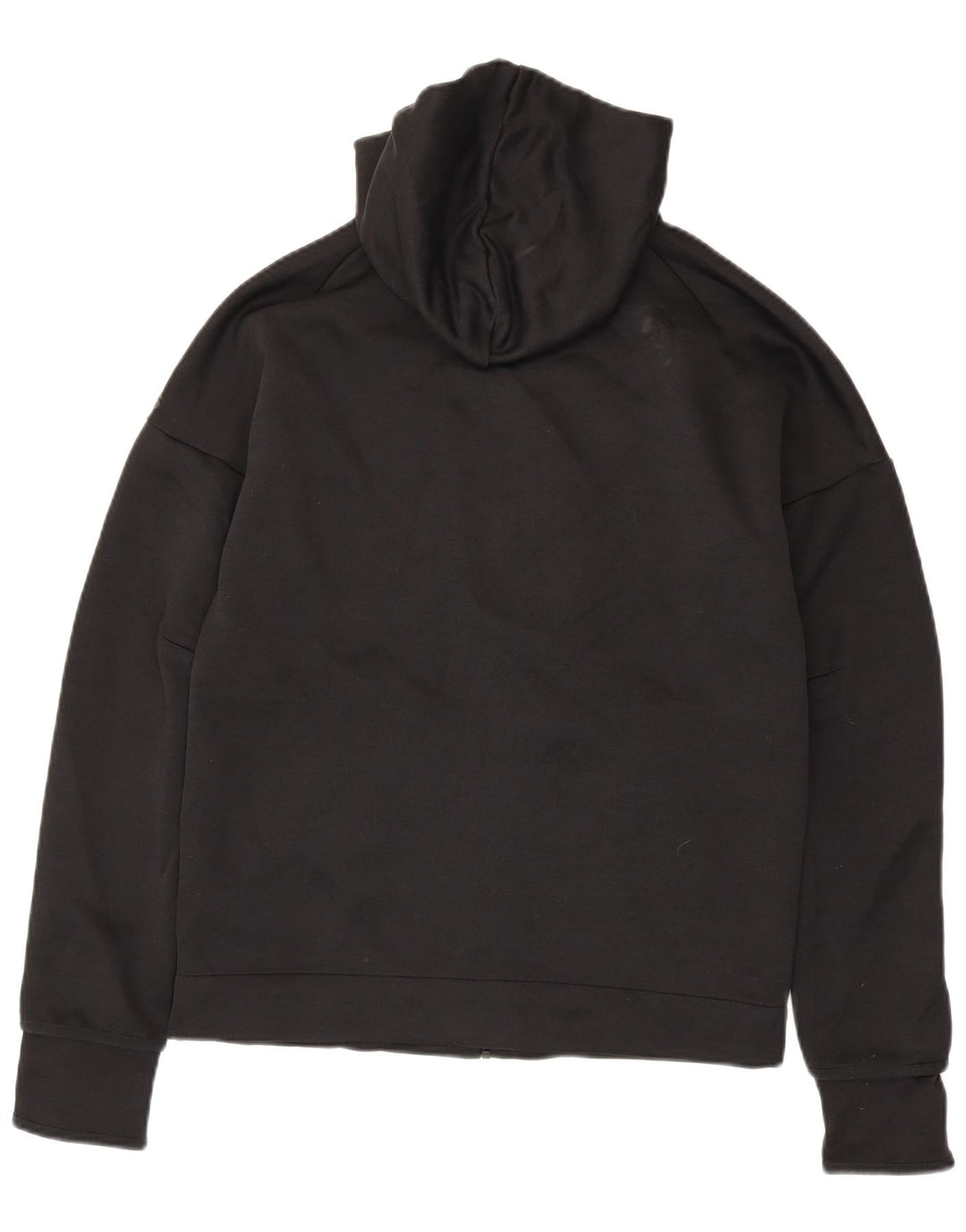 Maglione con cappuccio e zip Adidas da uomo in poliestere nero medio