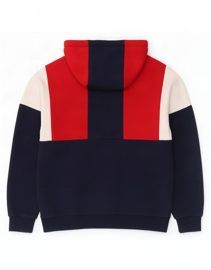 Felpa con cappuccio da uomo Fila in cotone color block medio multicolore