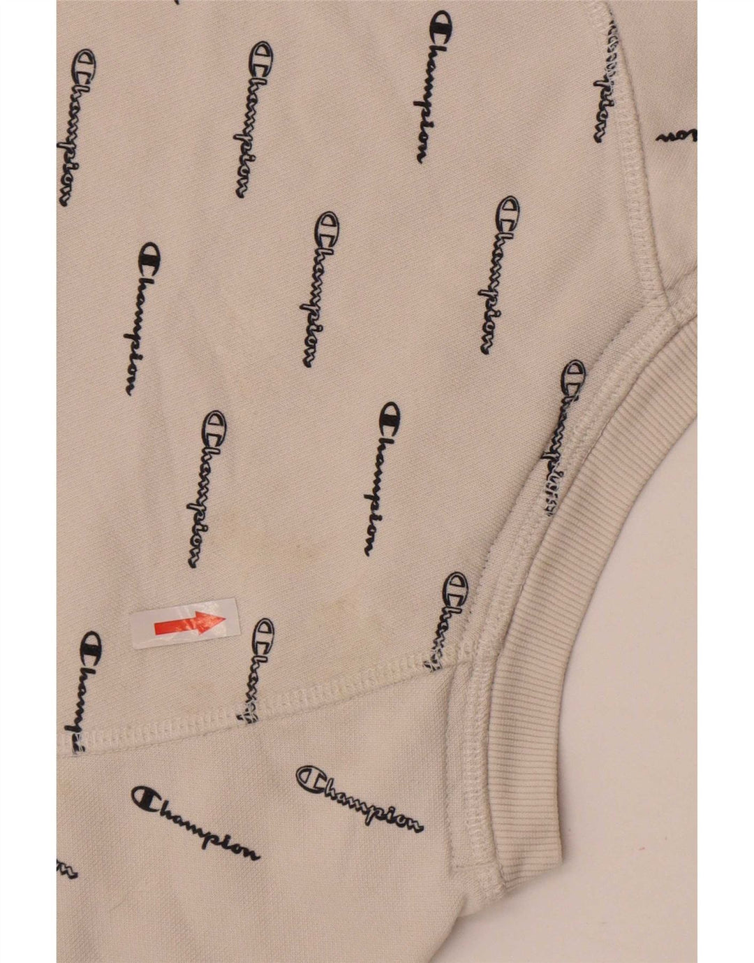 Felpa con grafica corta da donna Champion UK 14 Cotone bianco medio