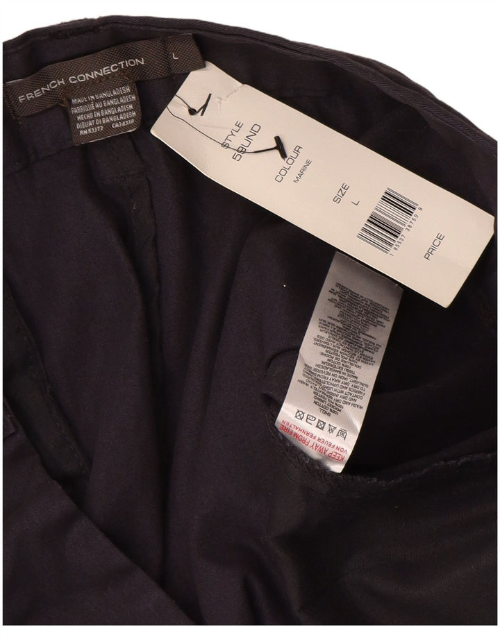 FRENCH CONNECTION Pantaloncini chino da uomo grandi W34 cotone blu navy
