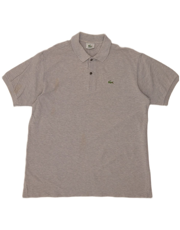 Polo da uomo LACOSTE taglia 6 XL in cotone grigio