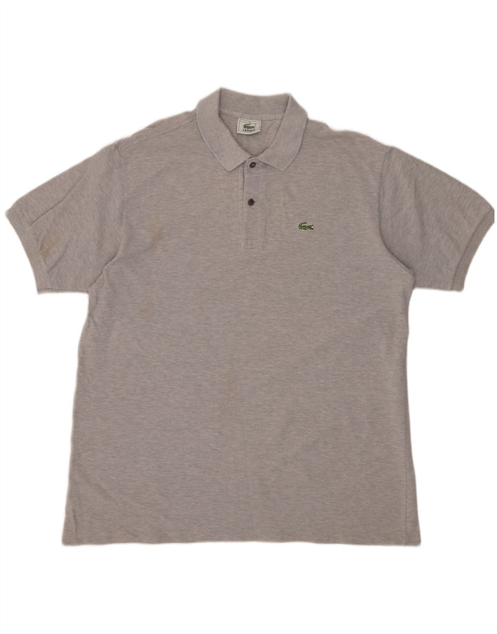 Polo da uomo LACOSTE taglia 6 XL in cotone grigio