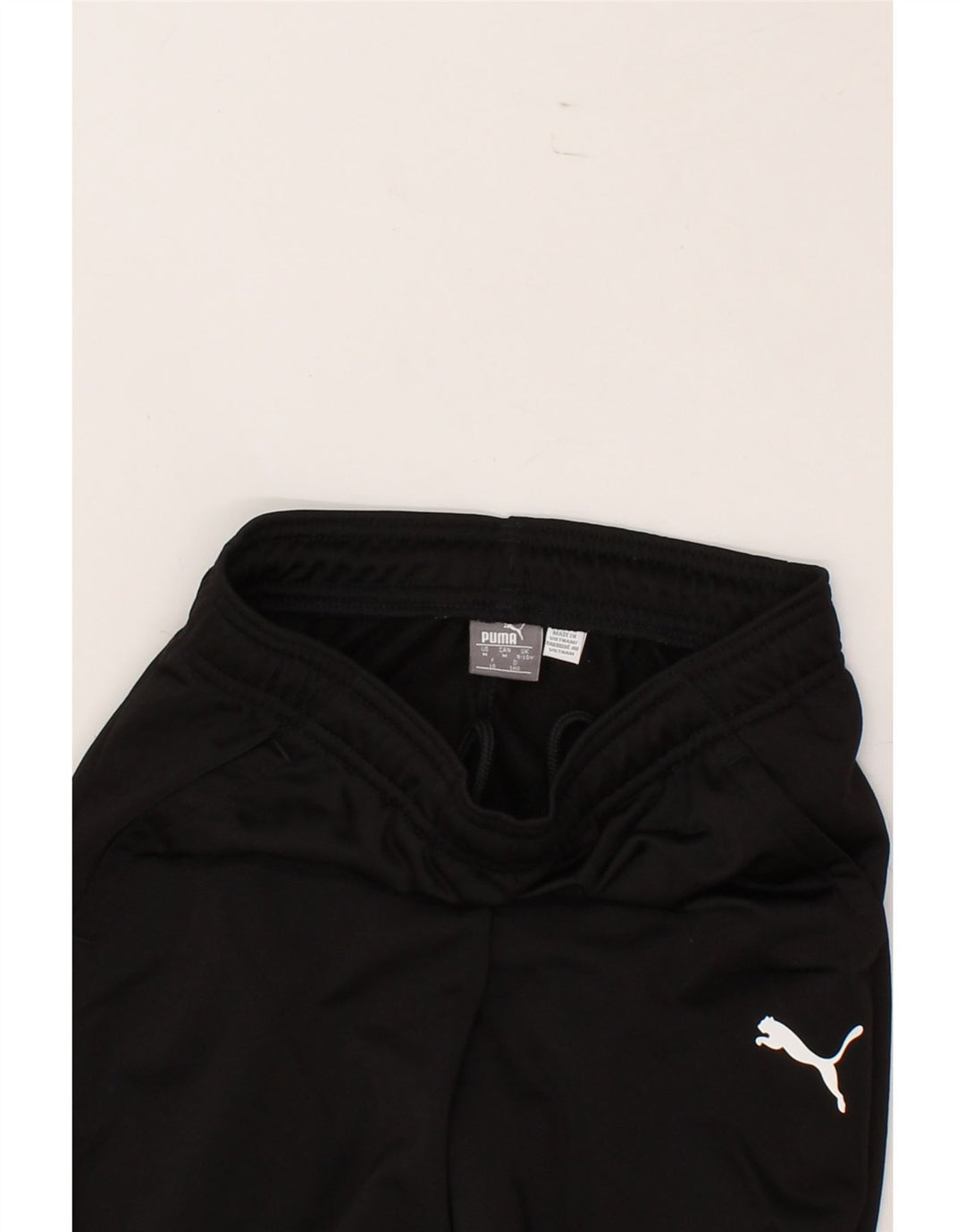 PUMA Boys Tracksuit Trousers 9-10 Years Black Polyester Vintage Puma and Second-Hand Puma from Messina Hembry 