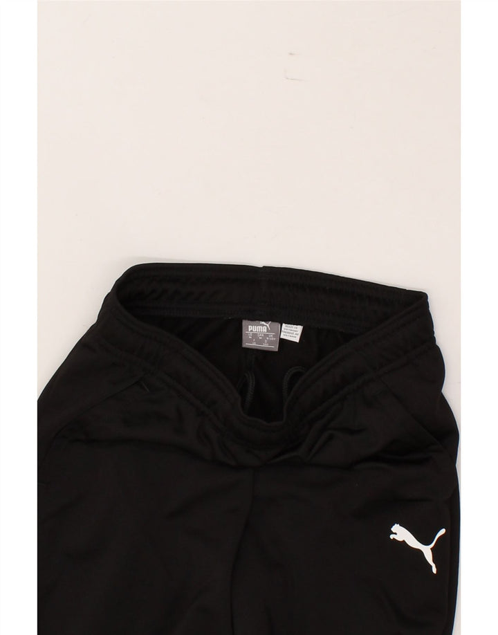 PUMA Boys Tracksuit Trousers 9-10 Years Black Polyester Vintage Puma and Second-Hand Puma from Messina Hembry 