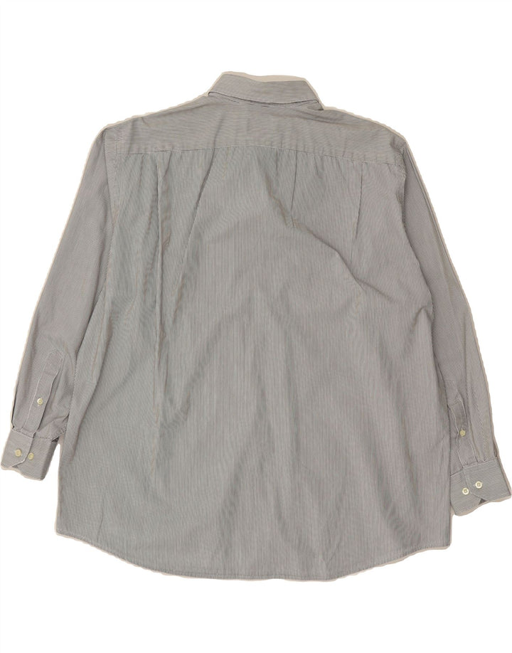 LACOSTE Mens Shirt Size 43 Large Grey Pinstripe Cotton Vintage Lacoste and Second-Hand Lacoste from Messina Hembry 