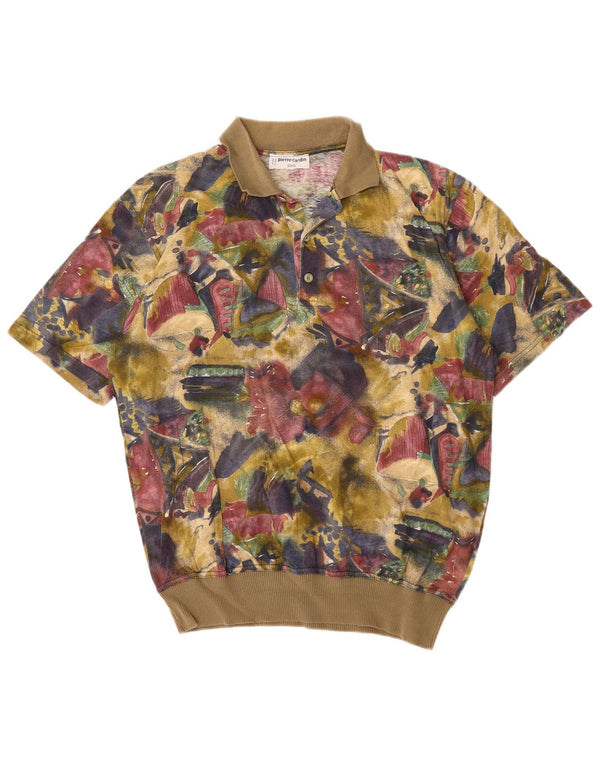 Polo grafica da uomo Pierre Cardin in cotone geometrico multicolore medio