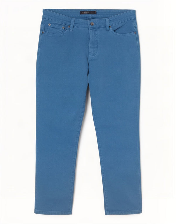 Jeans corti slim da donna Ralph Lauren US 12 Large W34 L25 cotone blu