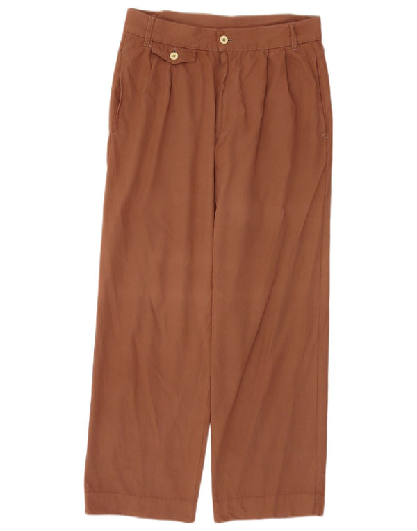 Pantaloni chino larghi da uomo Carrera W30 L27 cotone marrone