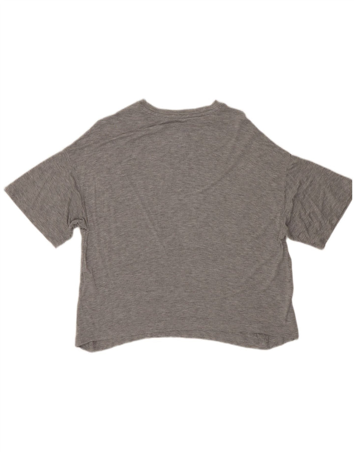 T-shirt da donna vestibilità ampia Dkny UK 14 Rayon grigio medio
