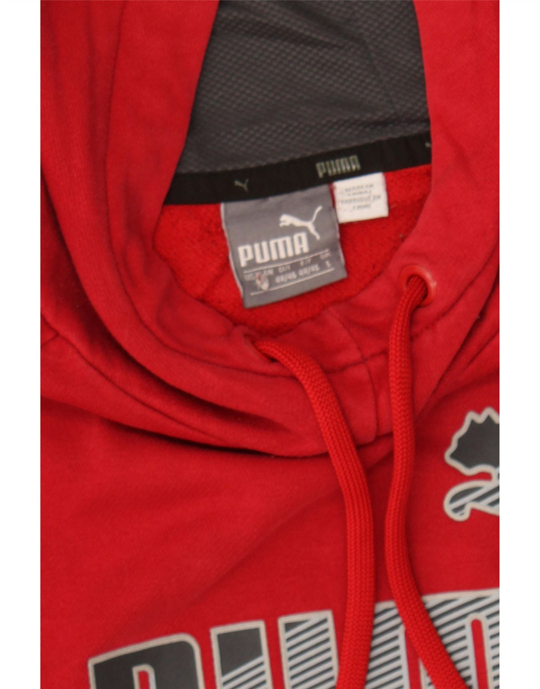 PUMA Mens Graphic Sweatshirt Jumper Small Red Cotton Vintage Puma and Second-Hand Puma from Messina Hembry 