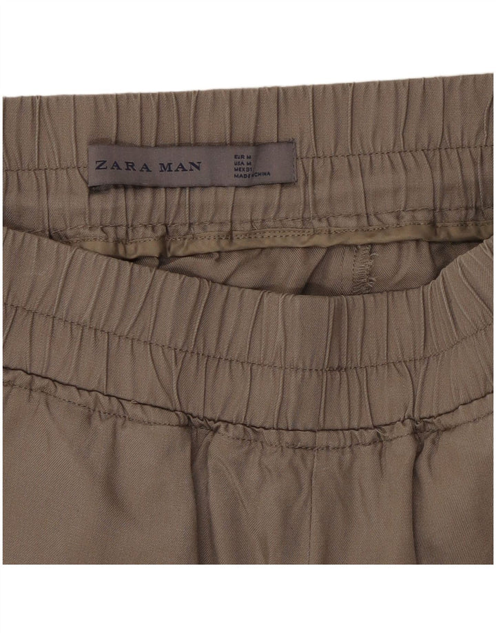 Pantaloncini casual da uomo Zara medi W31 Lyocell grigio