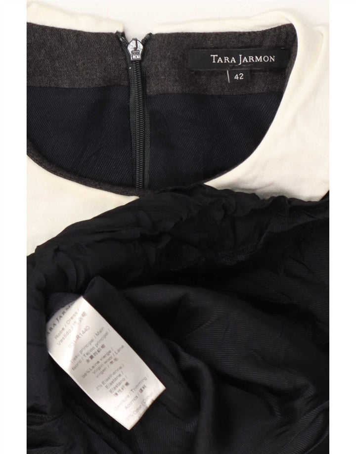 Abito a trapezio a maniche lunghe da donna Tara Jarmon IT 42 Lana grigio medio