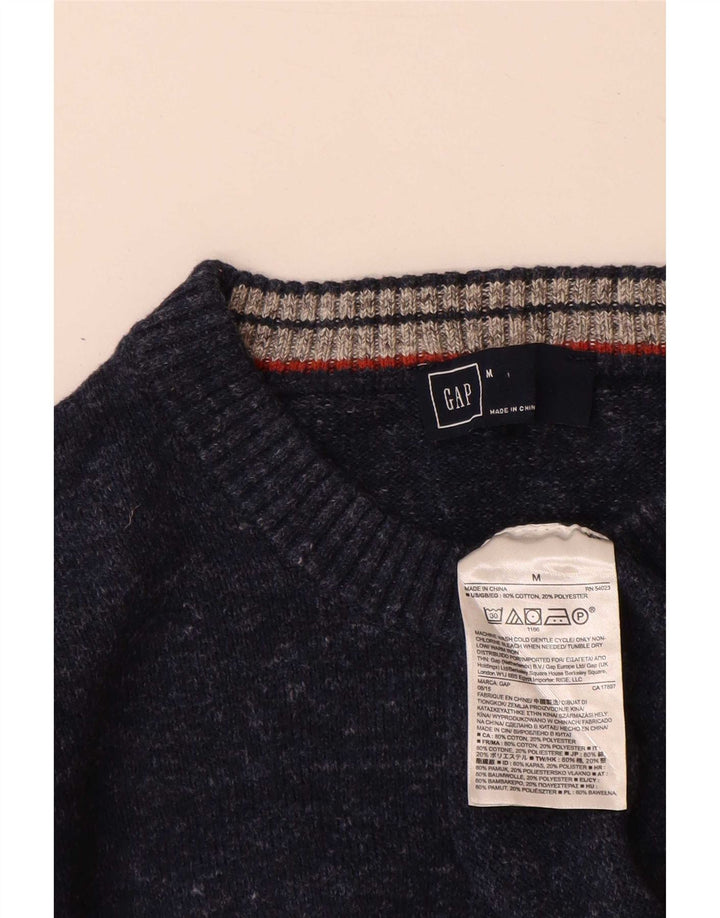 Maglione da uomo girocollo Gap in cotone medio blu navy screziato