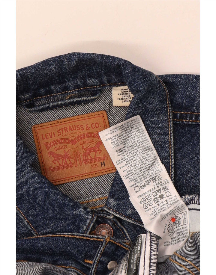 Giacca in denim da donna Levi's UK 14 cotone blu medio