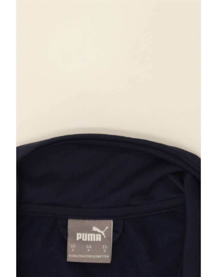PUMA Mens Tracksuit Top Jacket Small Navy Blue Colourblock Polyester Vintage Puma and Second-Hand Puma from Messina Hembry 