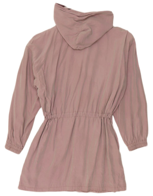 Giacca con cappuccio vintage da donna UK 14 viola medio